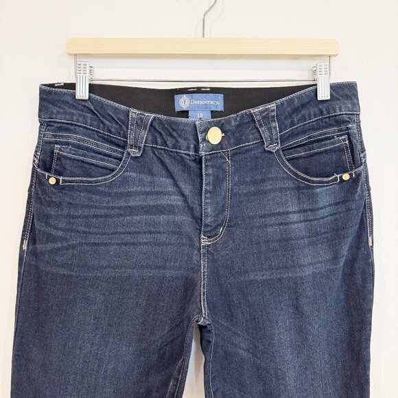 Democracy Absolution Ankle Skimmer Dark Wash Blue Skinny Jeans Casual Denim 12 - Picture 4 of 12